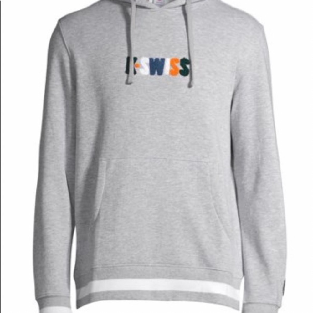 K-Swiss Grey Logo Hoodie Top - Women's